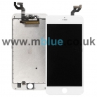 iPhone 6S Plus Complete LCD and Digitizer with Rose Gold Home Button and Flex in White - Including Front Camera, Speaker unit
