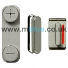 iPhone 5 Power/Volume and Mute Switch Button Set -Silver